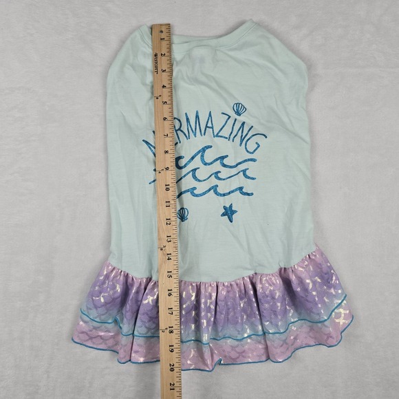 Top Paw Dog Mermazing Shirt Skirt Size XL Teal 2020 Mermaid Apparel - Picture 3 of 6